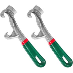 Bucket Opener Tool 5 Gallon, Aluminum Paint Bucket Lid Remover Wrench with Non-Slip Rubber Handle Grip, Metal Paint Can Lid Opener for Home Industrial (2PCS) in Kuwait