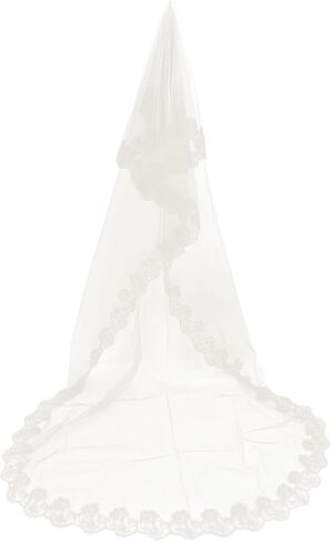 Short Lace Mesh 2 Tier Bridal Veils With Comb, Women's Simple Tulle Bachelorette Party For Wedding Hen Party V1 (1 Tier Red Lace) in Saudi Arabia