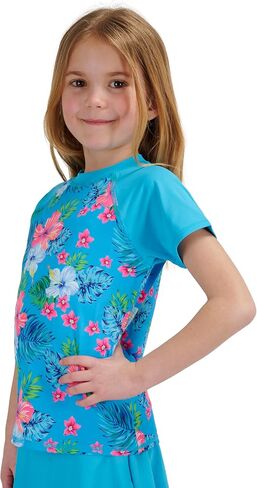 Lands 'end Kids Boys and Girls Swimwear UPF 50 Shirt Shirt Shirt Rash Guard (XXS-XL) in Saudi Arabia