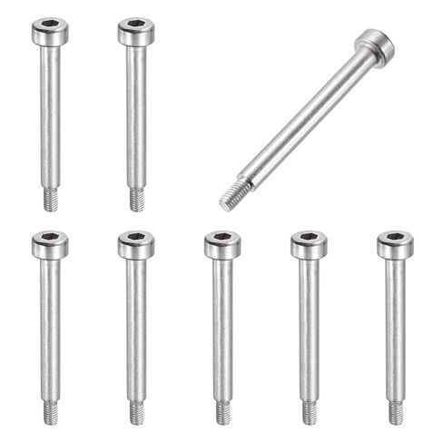 MECCANIXITY 8 Pcs 304 Stainless Steel Shoulder Bolt 8mm Shoulder Dia 20mm Shoulder Length M6x1 Thread Hex Socket Shoulder Bolts for Hydraulic Injection Molding Machinery Industries in Saudi Arabia