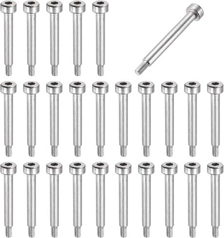 Meccanixity 26 PCS 304 صلب الكتف من الفولاذ المقاوم للصدأ 4 ملم الكتف DIA 10 مم طول الكتف M3x0.5 براغي كتف المقبس السداسي لتصلب الحقن الهيدروليكية الصناعات in Saudi Arabia