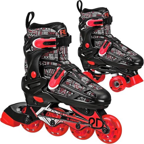Roller Derby Falcon 2-in-1 Combo Quad and Inline Skates for Kids, Adjustable Sizing in Saudi Arabia