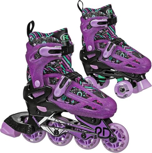 Roller Derby Falcon 2-in-1 Combo Quad and Inline Skates for Kids, Adjustable Sizing in Saudi Arabia