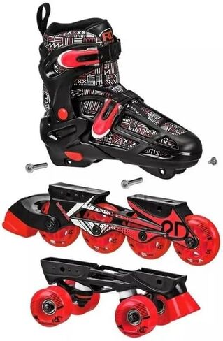 Roller Derby Falcon 2-in-1 Combo Quad and Inline Skates for Kids, Adjustable Sizing in Saudi Arabia