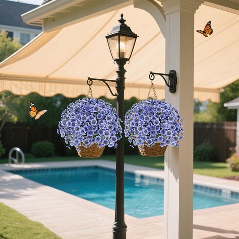 20 Bundles Artificial Flowers for Outdoors Decorations, Fake Flowers Faux Plants Silk Colorful Daisy Eucalyptus Flowers Realistic UV Resistant for Garden Patio Porch Box Home Decor, White in Saudi Arabia