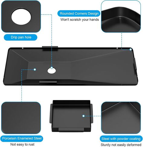 LS'BABQ D010021002 Grease Tray with Catch Pan for Monument Grills 4-Burner 17842 24367 35633 24633 13892 D010012072 Stainless Steel Grills Drip Pan Replacement Parts for Monument 41847NG 13478 25392 in Saudi Arabia