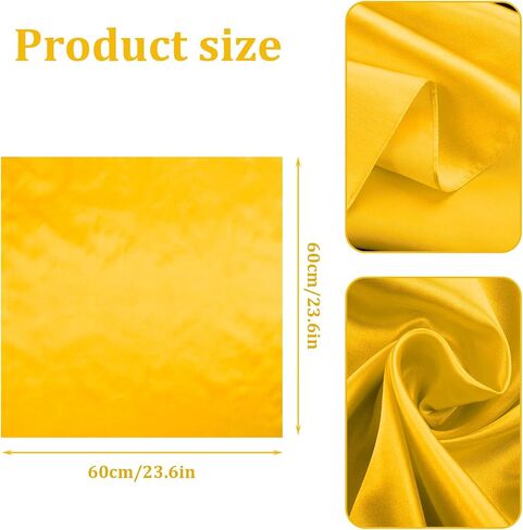 simarro 4Pcs 23.5 Inches Red Silk Feeling Scarf Satin Head Scarves for Women, Fashion Square Neck Scarf Breathable Lightweight Clothing Handbag Accessories in Saudi Arabia