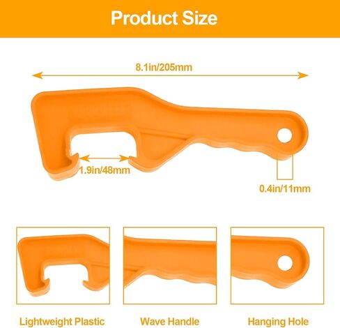 Plastic Bucket Lid Opener with Non-Slip,Grip Bucket Lid Opener Tool Professional Lifter/Remover Wrench for Home, Office & Industrial Use,Safely Open Paint, Chemical & Food Storage Containers（3 Pack) in Kuwait