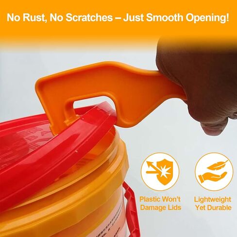 Plastic Bucket Lid Opener with Non-Slip,Grip Bucket Lid Opener Tool Professional Lifter/Remover Wrench for Home, Office & Industrial Use,Safely Open Paint, Chemical & Food Storage Containers（3 Pack) in Kuwait