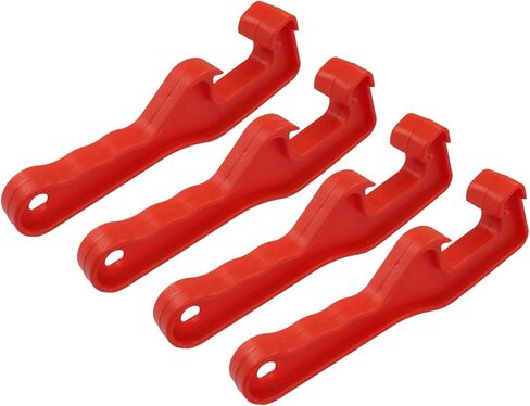 Hordion 4PCS Bucket Opener Tool 5 Gallon, Plastic Paint Can Opener Pail Lid Lifter Wrench Tool Lid Remover for Home Industrial Use, Red in Saudi Arabia