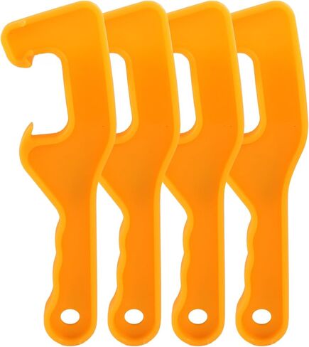 Hordion 4pcs أداة فتح دلو 5 جالون ، والطلاء البلاستيكي يمكن الافتتاح بيل بيل ليد رافع أدوات أدوات الغطاء لاستخدام المنزل الصناعي ، الأحمر in Kuwait