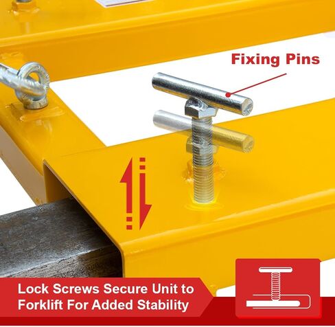 Drum Grabber 1500lbs Capacity Single Fork Mounted Drum Gripper, Hinged Folding Arm Design for 55 Gallon Drums up to 22.4" Diameter, Yellow in Saudi Arabia