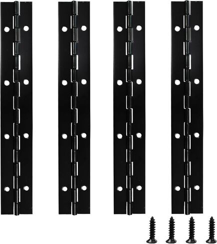 4PCS 6Inch Black Piano Hinge, Heavy Duty Metal Continuous Hinge Folding Hinges for Cabinet Doors Pianos Mailbox Boxes in Saudi Arabia