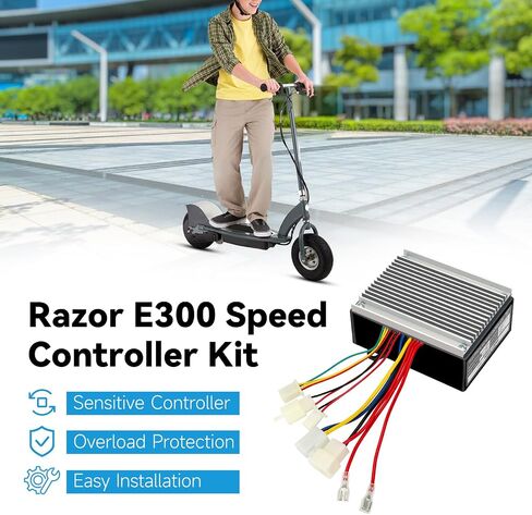 24V Control Module Kit Replacement for Razor E200 E300 Electric Scooter MX350 Dirt Rocket Pocket Mod, E300 Speed Controller Upgrade Kit with On Off Switch Charger Port in Saudi Arabia