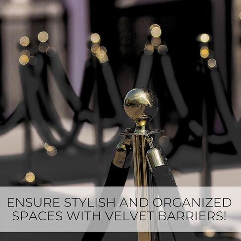 4pcs White Velvet Rope 5ft - حبال مخملية ناعمة مع نهايات Silver Snap Stanchion in Kuwait