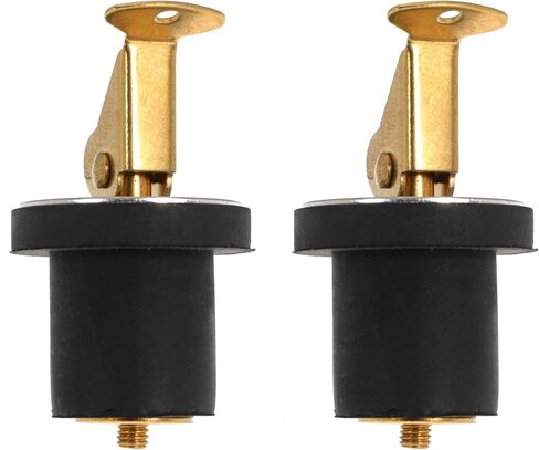 Boat Plug 3/4Inch Brass Boat Drain Plug Snap Handle Plug Deck Plug for Boat Marine (3/4inch-2) in Saudi Arabia