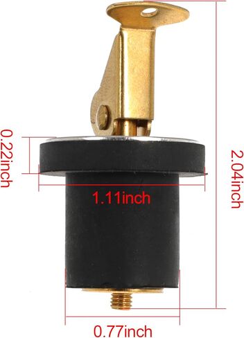 Boat Plug 3/4Inch Brass Boat Drain Plug Snap Handle Plug Deck Plug for Boat Marine (3/4inch-2) in Saudi Arabia