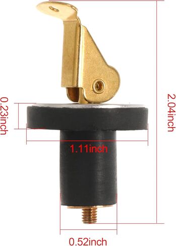 Boat Plug 3/4Inch Brass Boat Drain Plug Snap Handle Plug Deck Plug for Boat Marine (3/4inch-2) in Kuwait