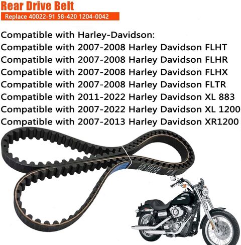 40017-94 Rear Drive Belt 130T 1-1/2" Fit for Harley Davidson Softail Fatboy FXST FXSTC Springer FLST FLSTC Heritage 1994-1999 Replace 1204-0043 in Saudi Arabia
