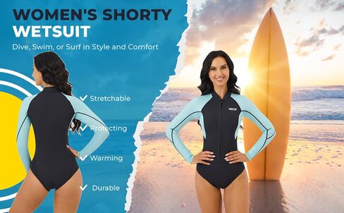 MWTA Women Shorty 2.0mm wetsuits stuituits sthipper الأمامية لحماية الأشعة فوق البنفسجية الغوص الغطس التجديف على التجديف وغيرها من أنشطة المياه in Kuwait