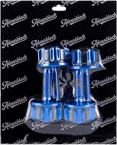 Advanblack Axion CNC-Machined Aluminum Saddlebag Security Knobs Motorcycle Saddlebag Locks for Harley Touring Street Glide Electra Glide Road Glide Softail (Black and Blue) in Saudi Arabia