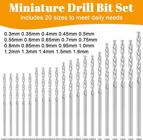 70 Pcs Titanium Drill Bits Micro Twist Drill Bit Set (0.3mm - 3mm) High Speed Steel Fully Ground Bits for Aluminum Copper Soft Alloy Steel Wood Plastic in Saudi Arabia