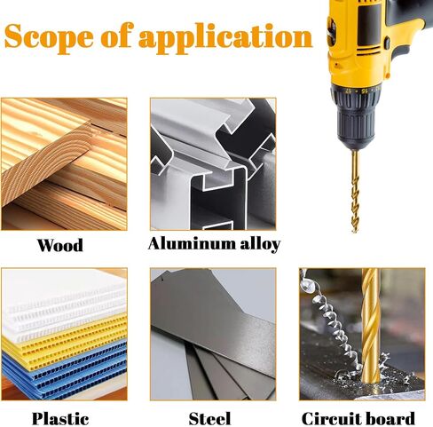 70 Pcs Titanium Drill Bits Micro Twist Drill Bit Set (0.3mm - 3mm) High Speed Steel Fully Ground Bits for Aluminum Copper Soft Alloy Steel Wood Plastic in Saudi Arabia