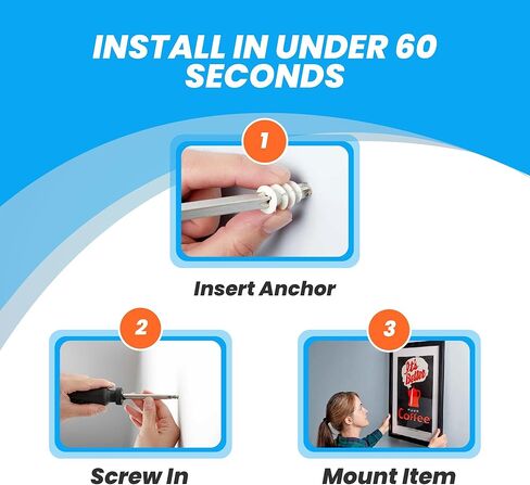 130pcs Drywall Anchors and Screws Kit – #8 x 1-1/4" Self Drilling Anchors – No Pre-Drill Required – Heavy Duty Wall Anchors for Drywall – Holds Up to 75lbs in Saudi Arabia