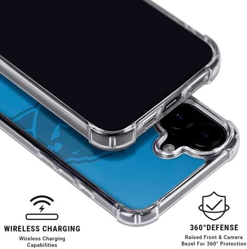 Skinit Clear Phone Case Compatible with iPhone 16 - Officially Licensed NFL Detroit Lions Black & White Design in Kuwait