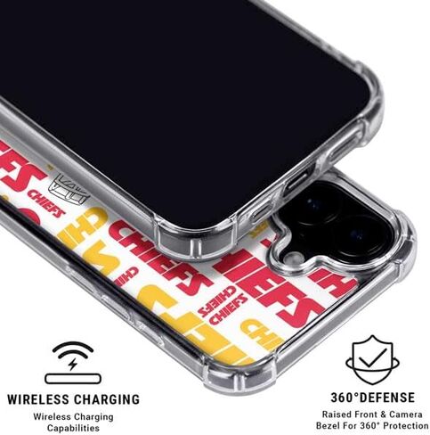 Skinit Clear Phone Case Compatible with iPhone 16 - Officially Licensed NFL Kansas City Chiefs Design in Saudi Arabia