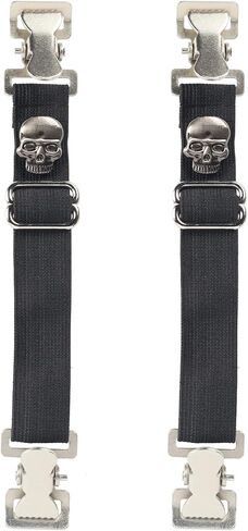Dream Apparel 2PCS Elastic Boot Straps Adjustable Boot Clips Pant Clips Stirrups Leg Straps for Biker Women Men Motorcycle in Kuwait