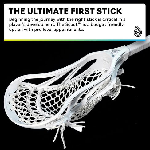 Powell Lacrosse Scout 2025 - Precision Hand Strung + Game Ready - Ultimate First Stick Stick 30 "Complete Stick. in Saudi Arabia