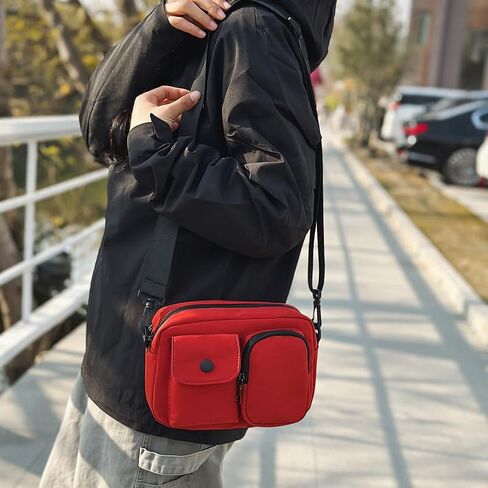 حقيبة Crossbody للرجال غير الرسمي الكتف الصغيرة حقيبة خفيفة الوزن حبال صدر أنيقة للسفر اليومي والرزحة in Saudi Arabia