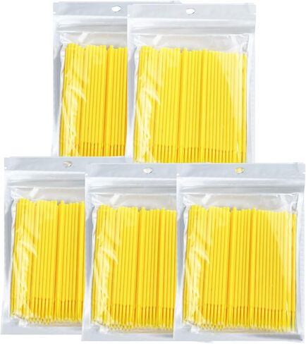500PCS Micro Cotton Swabs, Disposable Micro Brushes Lip Applicators for Makeup and Personal Care Cosmetic Brush, Micro Swabs for Eyeliner, Eyelash Extensions, Nails (Purple) in Kuwait