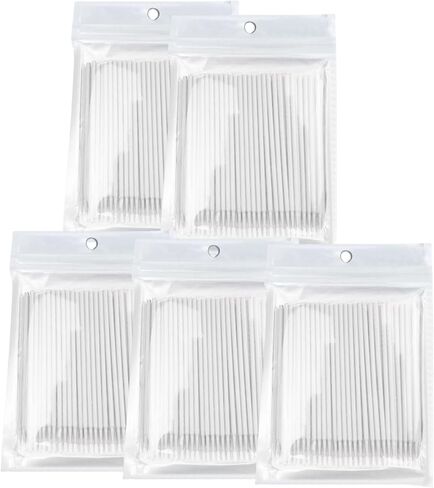 500PCS Micro Cotton Swabs, Disposable Micro Brushes Lip Applicators for Makeup and Personal Care Cosmetic Brush, Micro Swabs for Eyeliner, Eyelash Extensions, Nails (Purple) in Kuwait