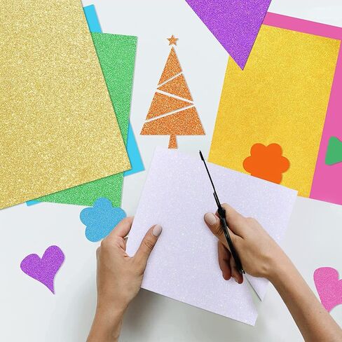 200Sheets Gold Glitter Cardstock 12 x 12, Thick Paper for Cricut, Card Stock for Card Making, Scrapbooking, Craft in Kuwait