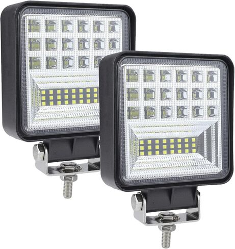 LED Work Lights for Truck, 4 Inch Cube LED Pods Lights 126W 10000lm 12V 24V Driving for Tractor ATV UTV Boat Pickup Golf Cart Snowblower Square Light Pods, Combo Beam in Saudi Arabia
