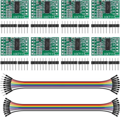 YEFLUT 8pcs HX711 Load Cell Amplifier 24-bit ADC Dual Channel Weight Weighing Sensor with Du-pont Wire for Arduino Raspberry Pi in Saudi Arabia