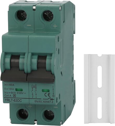 DC 2 Pole Miniature Circuit Breaker, 500V 16 Amp Quick Trip Switch for Solar PV Systems, Long Service Life Energy Efficient MCB(C16A) in Kuwait
