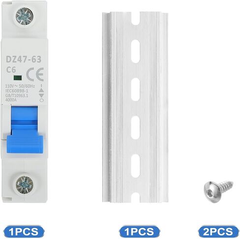 Meccanixity 1 PCS AC قاطع الدائرة المصغرة 1P 6A 110 فولت عزل DZ47-63 in Kuwait