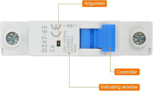 Meccanixity 1 PCS AC قاطع الدائرة المصغرة 1P 6A 110 فولت عزل DZ47-63 in Kuwait