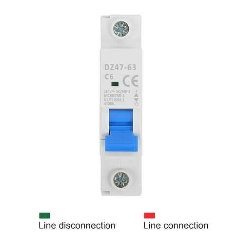 Meccanixity 1 PCS AC قاطع الدائرة المصغرة 1P 63A 110 فولت عزل DZ47-63 in Kuwait
