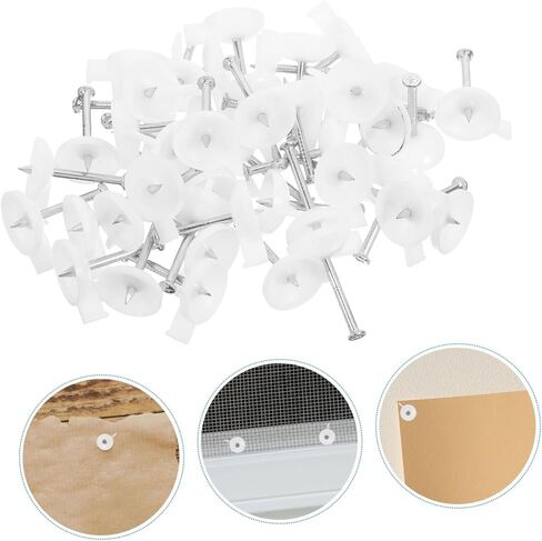 AmoSfun 45pcs Drywall Scret Setter Pegboard Pervoard مسامير مع رأس مزخرف للتثبيت الآمن والتركيب الجاف والجدران بدون جهد in Saudi Arabia