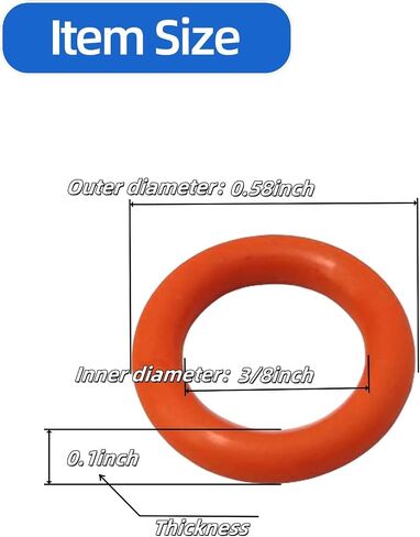 Pressure Washer O Rings 1/4" Quick Coupler O-Rings New Orange Seal Kits 100-Packs in Kuwait