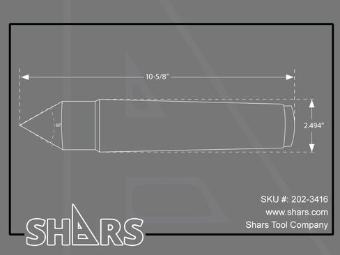 Shars 6MT Morse Taper Steel Solid Dead Center 202-3416 L in Saudi Arabia