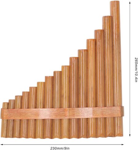 G Key Pan Flute,15 Pipes Musical Instrument Bamboo Panpipe with Accessories for Stage Performance Music Recording (Right Hand) in Saudi Arabia