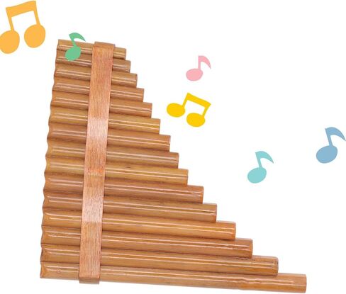 G Key Pan Flute ، 15 Pipes Musical Musical Musical Bamboo Panpipe مع إكسسوارات لتسجيل موسيقى الأداء المسرحي (اليد اليمنى) in Kuwait