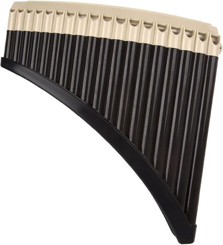 Pan Flutes Folk Musical Instrument, Sliding Mouth Blowing Resin Pan Pipe Traditional for Woodwind Gifts Musical Gift, 18 Pipes brown in Saudi Arabia