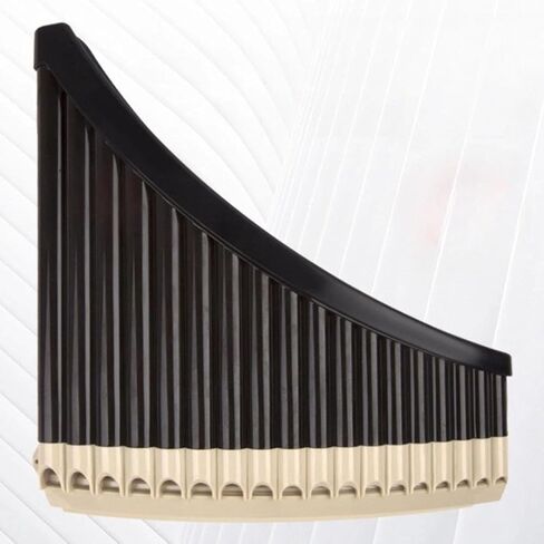 Pan Flutes Folk Musical Instrument, Sliding Mouth Blowing Resin Pan Pipe Traditional for Woodwind Gifts Musical Gift, 18 Pipes brown in Saudi Arabia