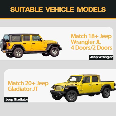 لوحات الباب الأمامي الجيب Molle متوافقة مع 2018-2024 Wrangler JL 2/4 Door & 2020-2024 Gladiator JT | زغب السطح | ودية للجلد | مربع تخزين الصلب يحل محل الشبكة التراكية الضعيفة in Kuwait